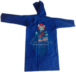 Blue EVA lightweight raincoat for children